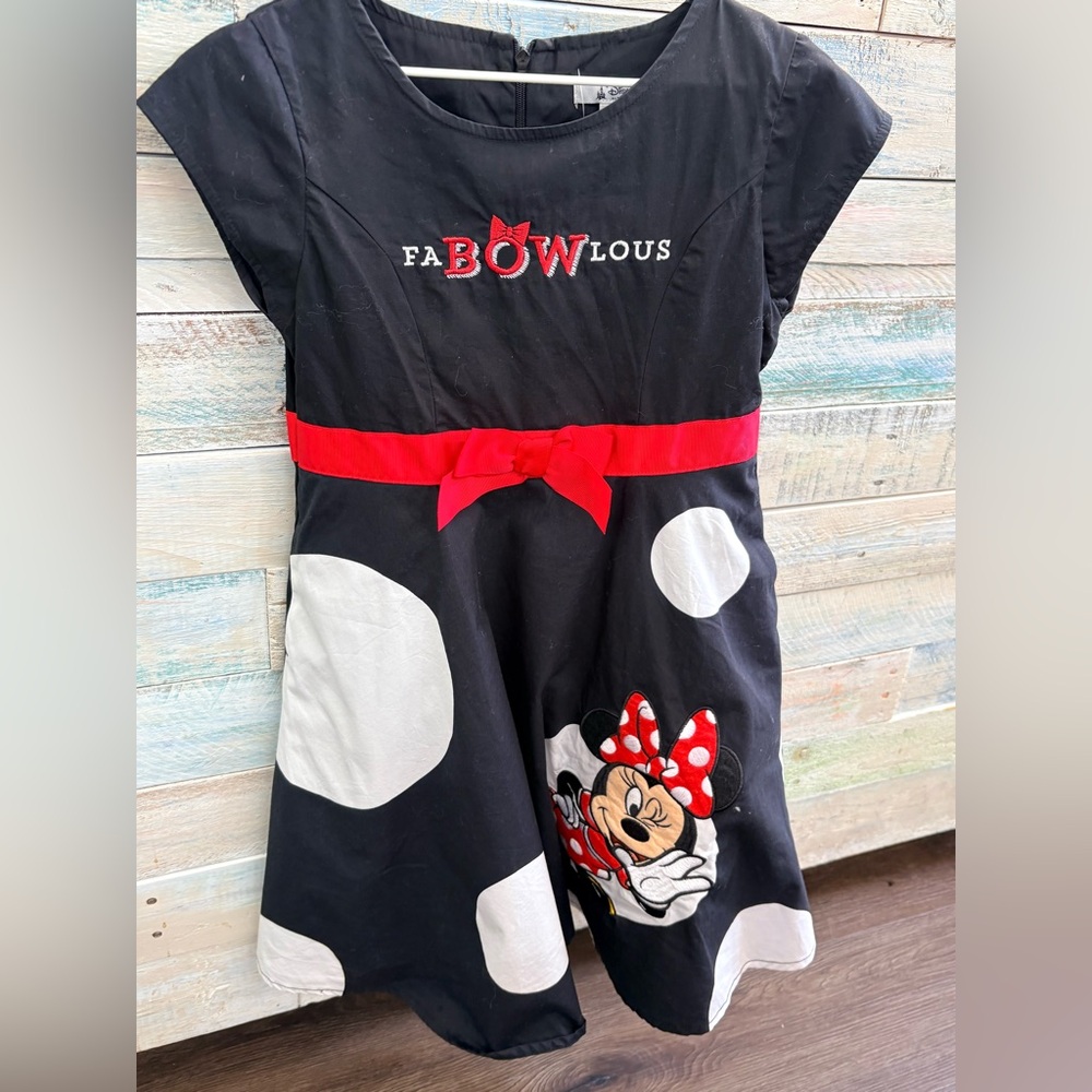 Disney Black & Red Minnie Mouse Polka Dot Dress